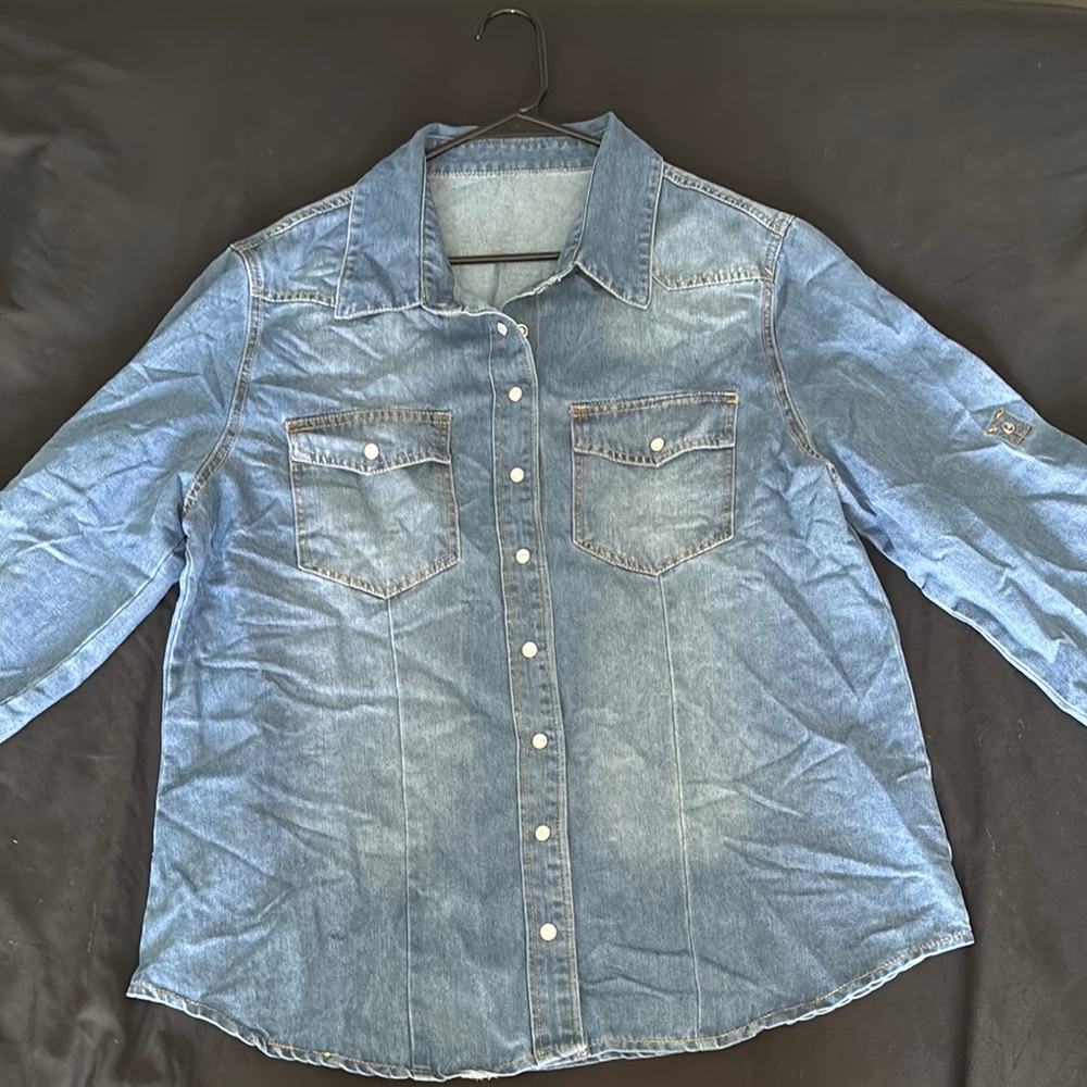 Denim Button-Up Shirt